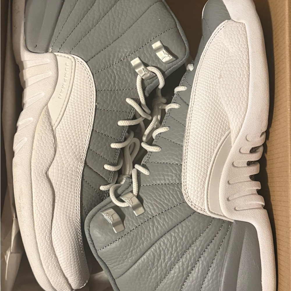 Jordan 12 retro “stealth” - Gray and White Sneakers for Everyday Comfort